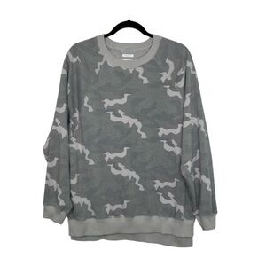 AMERICAN EAGLE Cozy Soft Oversized Distressed Camo Jegging Fit Sweatshirt